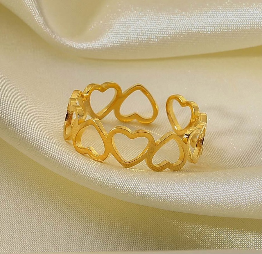 Ring Hearts | 18K vergoldet