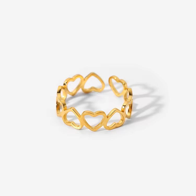 Ring Hearts | 18K vergoldet