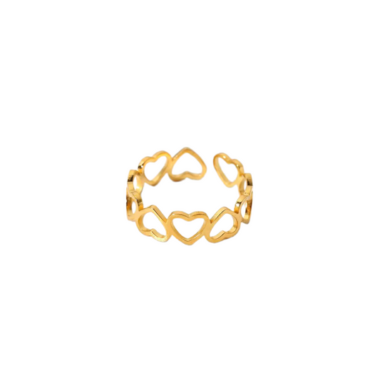 Ring Hearts  | 18K vergoldet