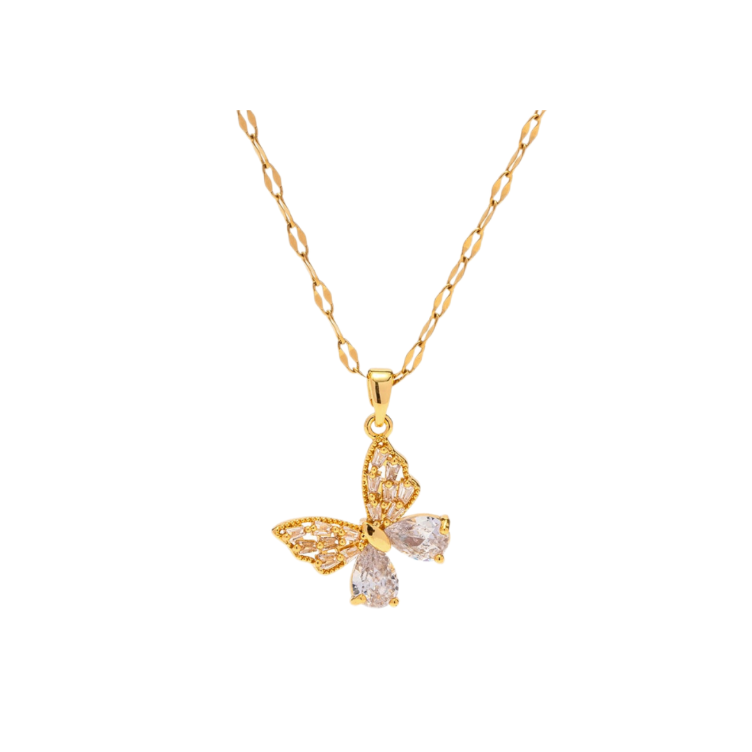 Halskette Butterfly | 18K vergoldet